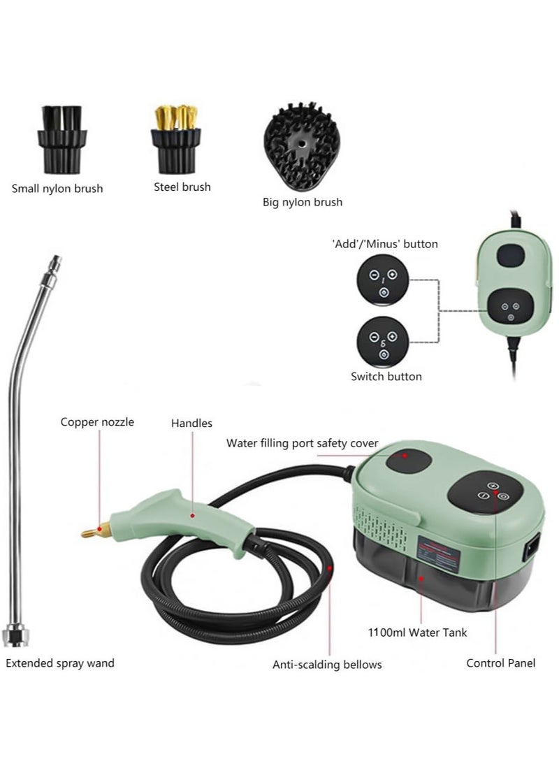 Generic - Professional Portable Multifunctional Electric Handheld Steam Cleaner, High Temperature Steamer, Steam Cleaning Machine 2500W,6 gears adjustable,3Bar high pressure, 10s spray 105° steam - Image 1