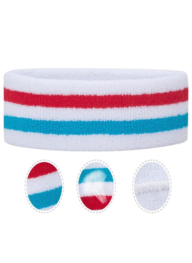 ONUPGO Sweatband Headbands for Men & Women -12PCS Sports Headbands Moisture Wicking Athletic Cotton Terry Cloth Head Band - Image 3