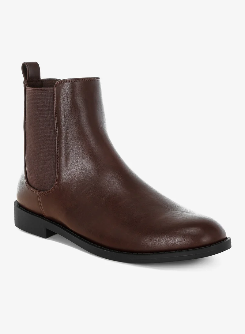 London Rag London Rag Women' s Faux Leather Chelsea Boots in Brown
