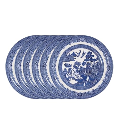 Churchill China (England) Churchill Blue Willow Plate 10 Set of 6 