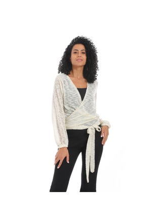 Women's wrap blouse with waist belt - pzsku/Z9C69A060BF5D57027B7FZ/45/1748259172/625c79d2-7ae0-47bd-a132-26c563439c17