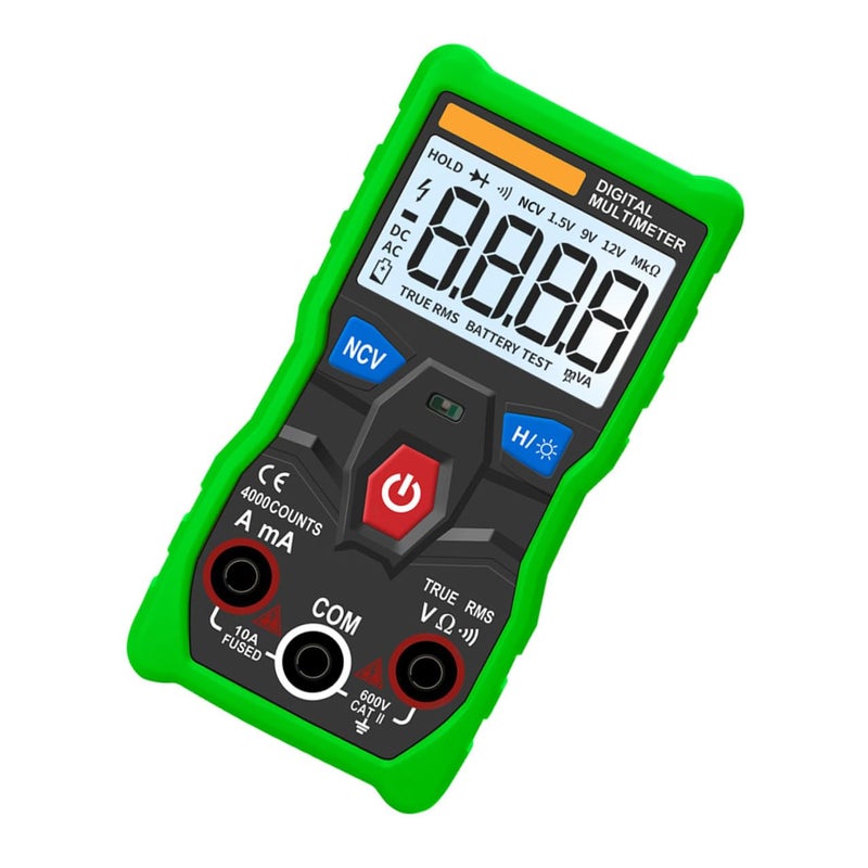 Auto Ranging Digital Multimeter with Backlit LCD Data Hold Voltage Resistance Tester - Image 2