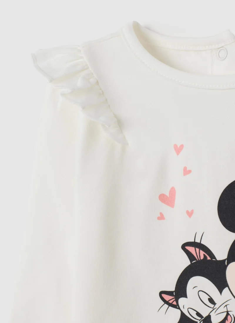 Ovs  OVS White Regular Fit Cotton Girl'S Shirt With Frills for Women | Best Price UAE