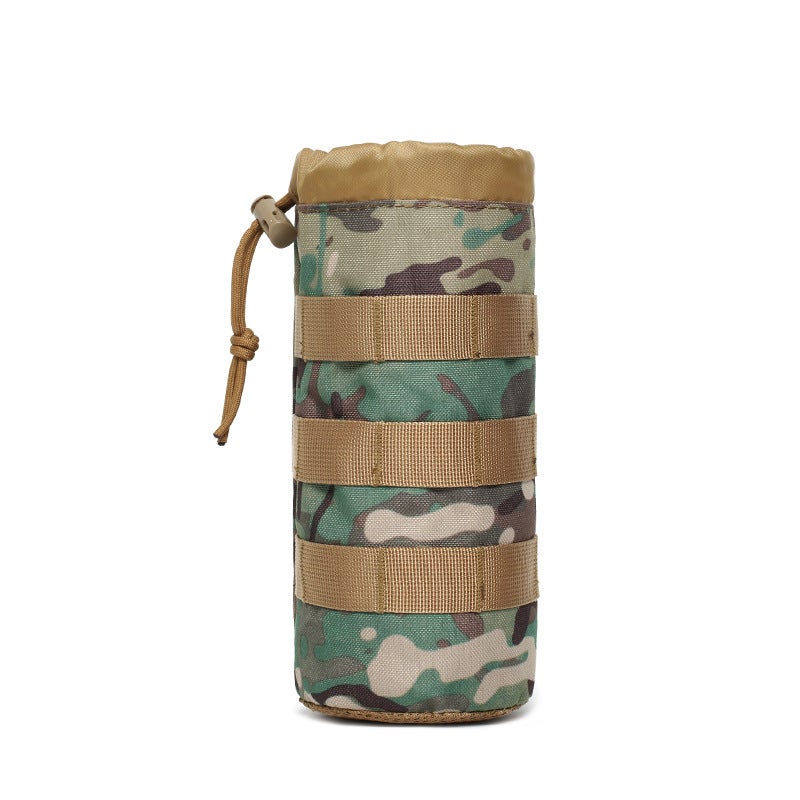 Outdoor Camouflage Tactical Cup Holder Water Bottle Bag Molle Water Cup Holder Bag Mountaineering Cycling Water Bottle Thermos Cup Hanging Bag - Image 1