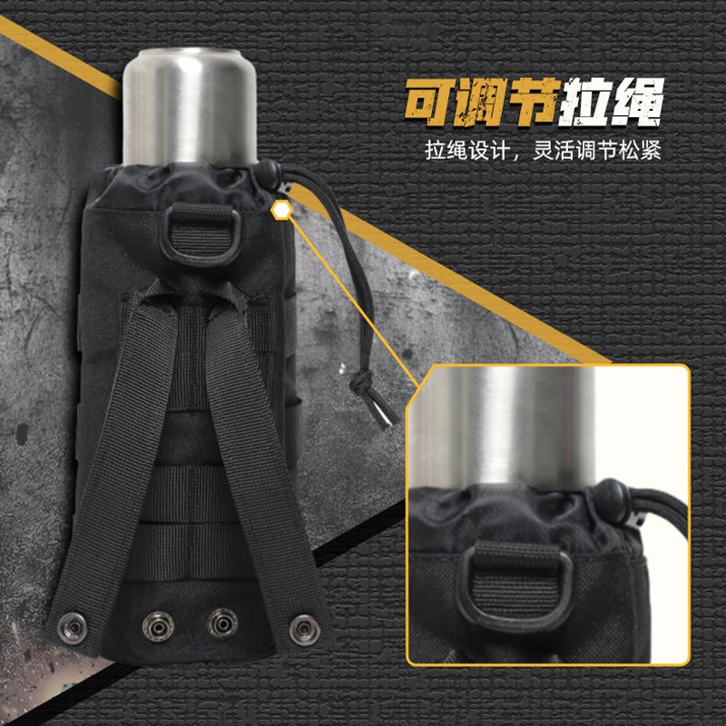 Outdoor Camouflage Tactical Cup Holder Water Bottle Bag Molle Water Cup Holder Bag Mountaineering Cycling Water Bottle Thermos Cup Hanging Bag - Image 5