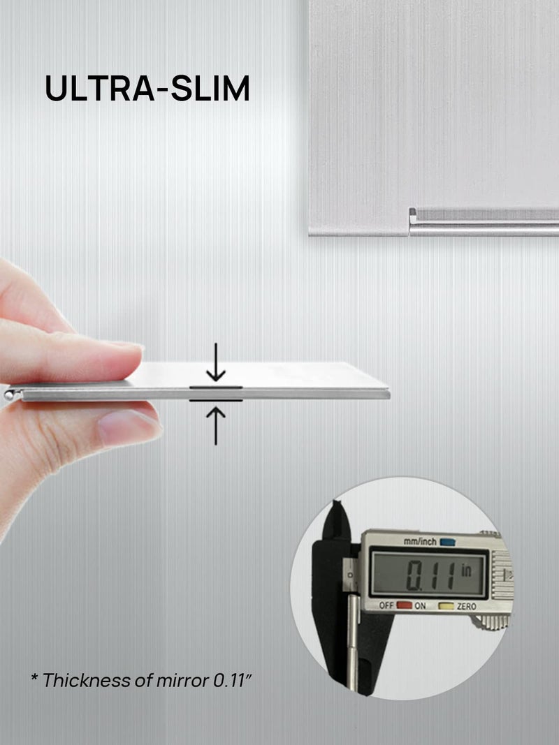 MIRRORNOVA Mirrornova Folding Mirror, Compact Ultra-Slim Small Portable Travel Size Makeup Mirror (Aluminum Shell, 3.3inch) - Image 5