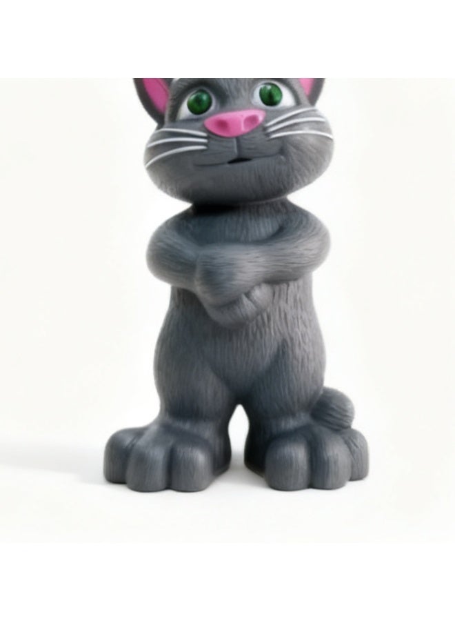 TOY GARDEN Talking Cat Toy, Interactive Talking Cat Toy for Kids, Voice Repeating Electronic Pet Figure, Educational and Funny Animal Toy for Boys and Girls, Grey - Image 4