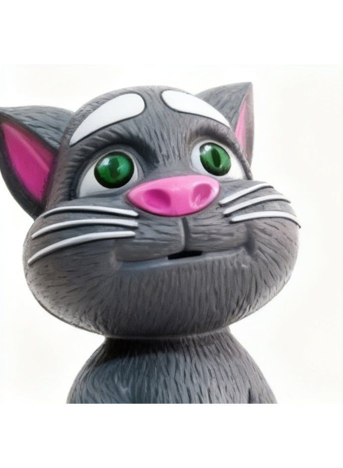TOY GARDEN Talking Cat Toy, Interactive Talking Cat Toy for Kids, Voice Repeating Electronic Pet Figure, Educational and Funny Animal Toy for Boys and Girls, Grey - Image 5