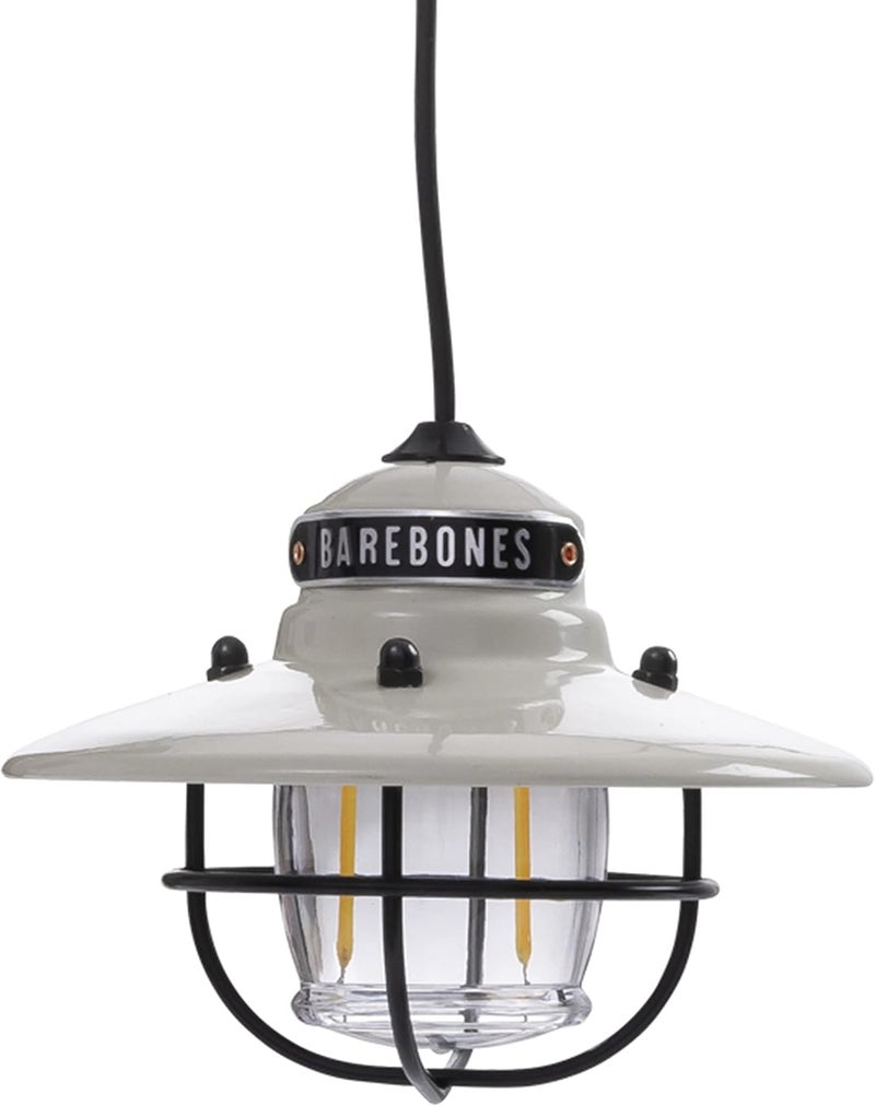 Barebones Edison Pendant Light - Vintage Rustic USB LED Railroad Lantern - Image 1