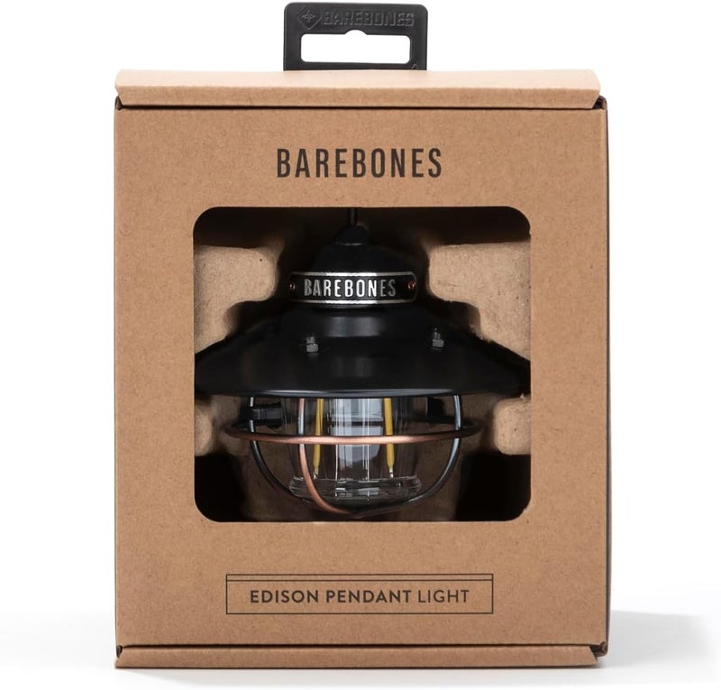 Barebones Edison Pendant Light - Vintage Rustic USB LED Railroad Lantern - Image 4