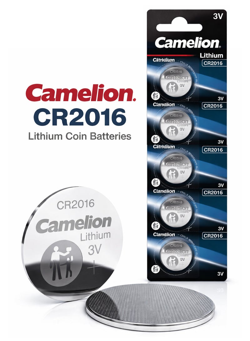 CR2016 Lithium 3V Coin Cell Batteries 5PCS – Long Lasting Button Battery for Watches, Remote Controls, Calculators, Key Fobs, and Small Electronics - Image 1