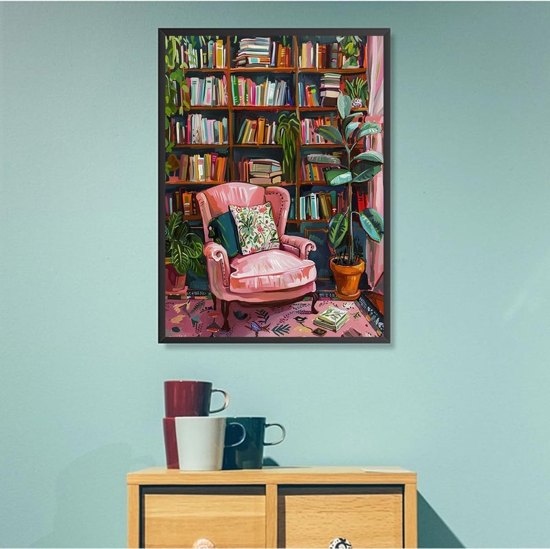 ARPADAMO Diamond Art Kits for Adults,5D Books Diamond Painting DIY Vintage Boho Diamond Art Diamond Painting Kits for Adult,Round Full Drill Diamonds, Diamond Art Kits for Home Decor-12x16inch - Image 3