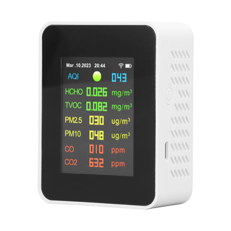 9 in 1 Air Quality Monitor WiFi Air Detector Color LCD Digital Display Multifunctional Indoor Test Meter - Image 2