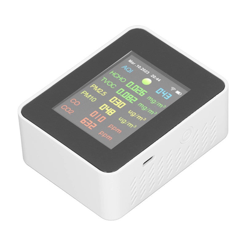 9 in 1 Air Quality Monitor WiFi Air Detector Color LCD Digital Display Multifunctional Indoor Test Meter - Image 1
