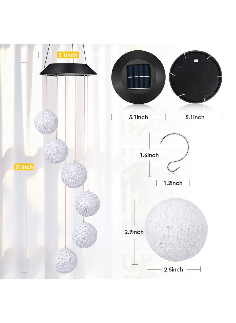 Tuch-much TuchMuch Plastic Color Changing Solar Power Wind Chime Waterproof LED Hanging Lamp for Outdoor Garden Home Party Festival Decoration Ball Light  - Image 5