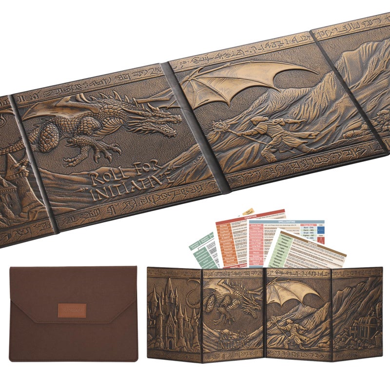 Trymaker Dm Screen 5e DND Dungeon Master Screen Faux Leather Gm Screen DD Dungeons and Dragon Accessories Gift - Image 3