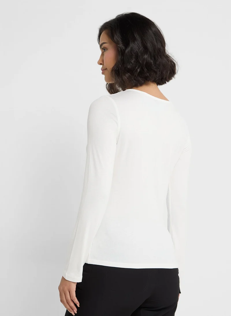 Ginger Basics Crew Neck Long Sleeves Top
