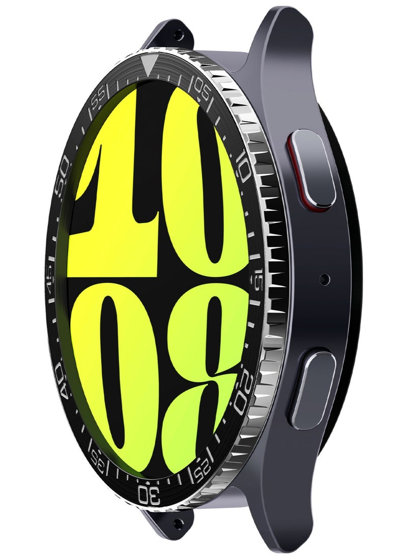 Bezel Tune for Samsung Galaxy Watch 7 44mm Bezel Ring Protector Adhesive Cover Case (2024) - Black