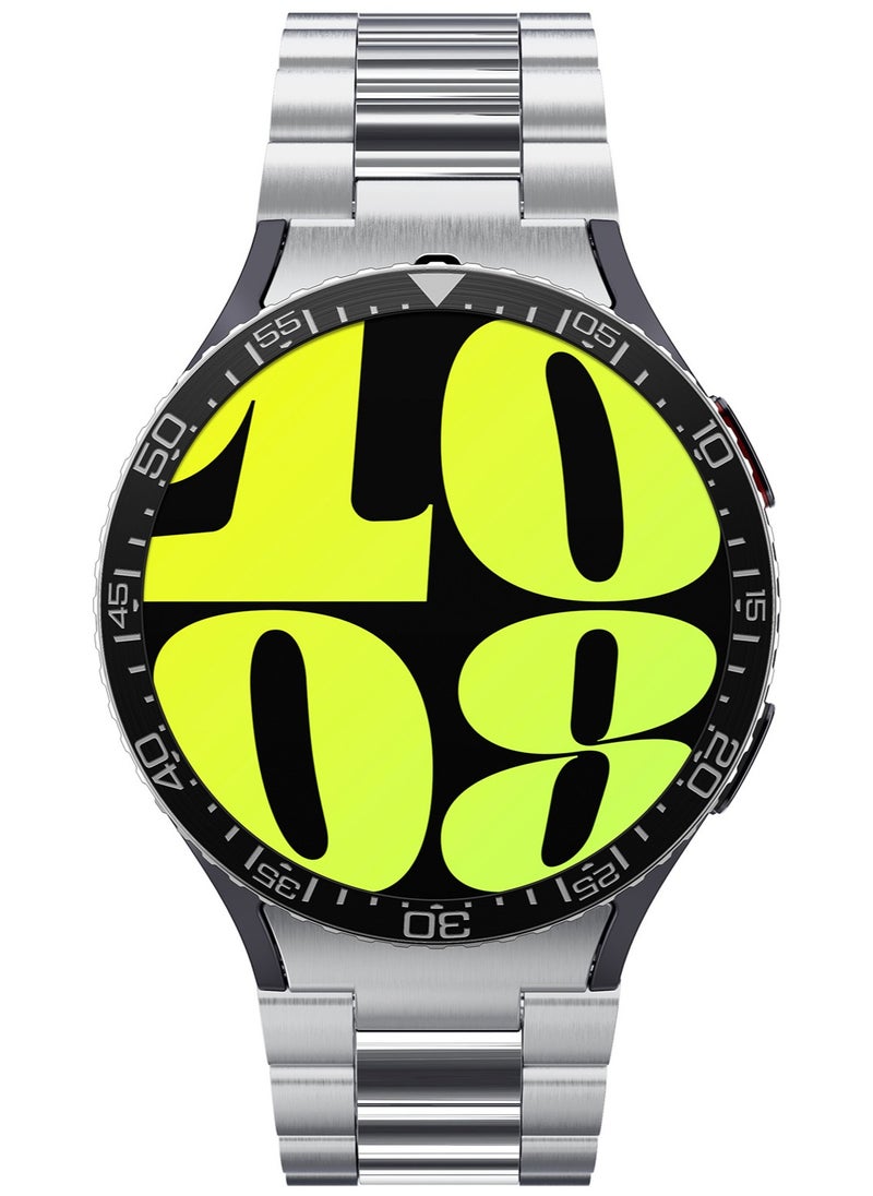 Bezel Tune for Samsung Galaxy Watch 7 44mm Bezel Ring Protector Adhesive Cover Case (2024) - Black