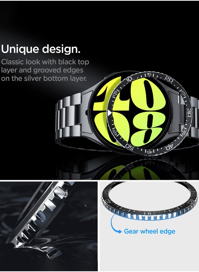 Spigen Bezel Tune for Samsung Galaxy Watch 7 44mm Bezel Ring Protector Adhesive Cover Case (2024) - Black  - Image 3