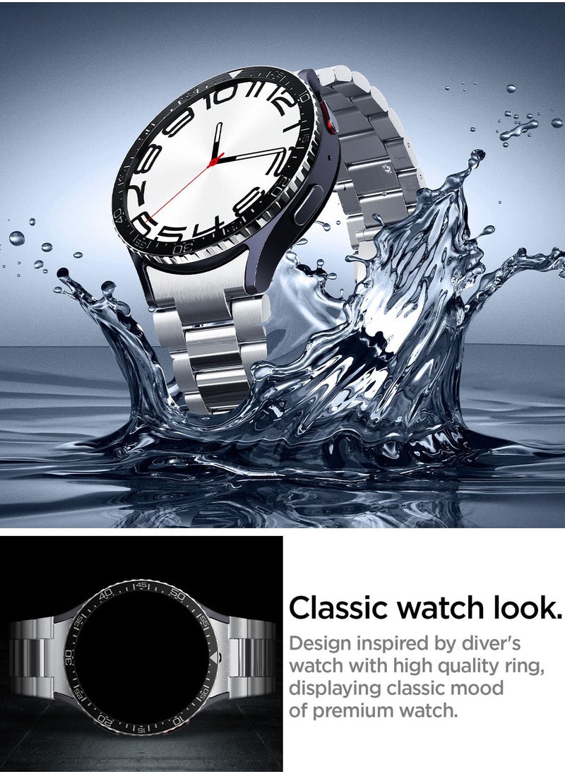Bezel Tune for Samsung Galaxy Watch 7 44mm Bezel Ring Protector Adhesive Cover Case (2024) - Black