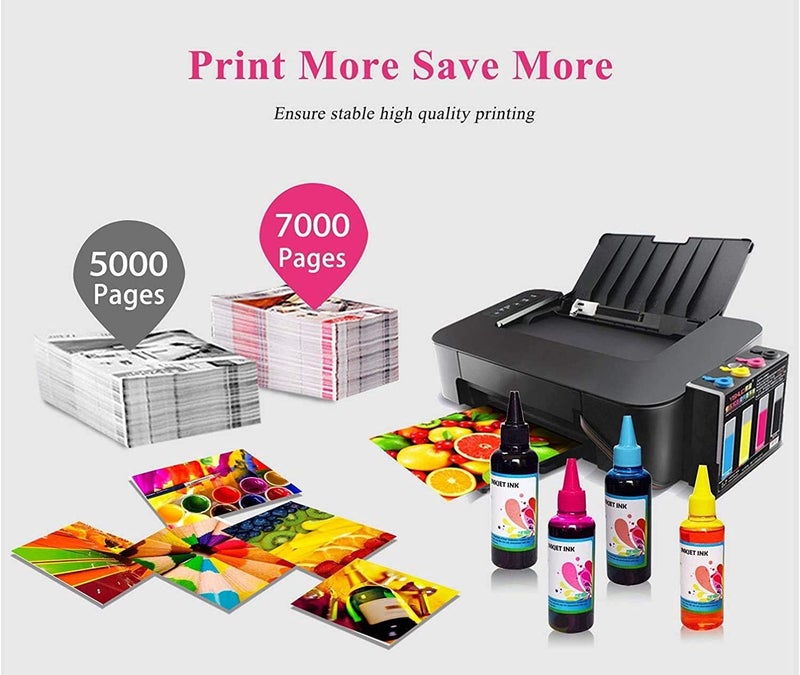 Aomya Ink Refill kit 5x100ml for Canon PGI-550 CLI-551 PGI-570 CLI-571 PGI-580 CLI-581 PGI-525 CLI-526 PGI-520 CLI-521 Refillable Ink Cartridge CIS CISS System with 5 Syringes (PBK, BK, C, M, Y) - Image 5