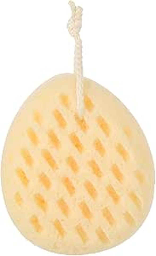 Reusable Bath Sponge For Sensitive Skin Exfoliating Body Scrubber Beige 1 Piece - Image 1