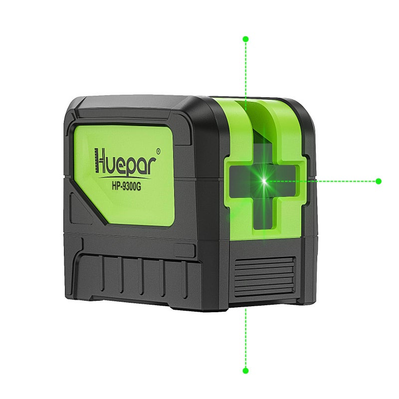 Huepar 3 - Laser Plumb Leveler Tool (No Laser Line), Huepar Laser Plumb Bob Self-Leveling Green Plumb Spots for Soldering and Points Reference Positioning, 197Ft Working Range, Battery Included - 9300G  - Image 1