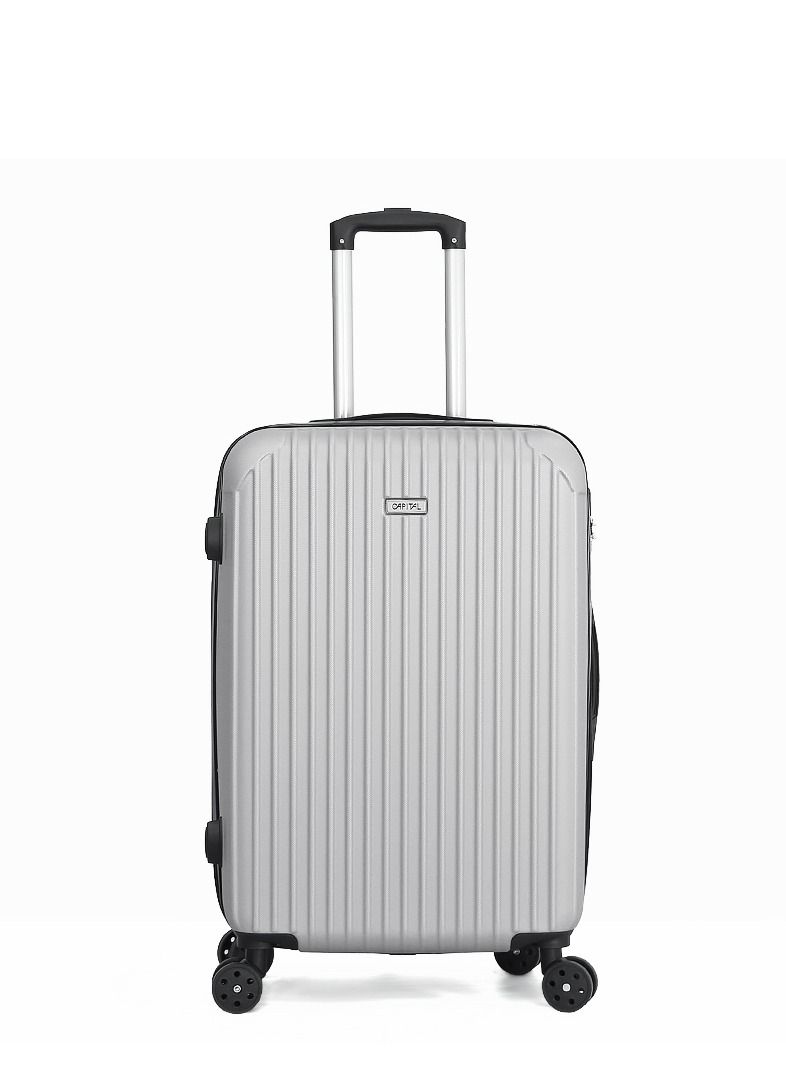 capital Hardside 3 piece luxury luggage trolley set sliver - Image 2