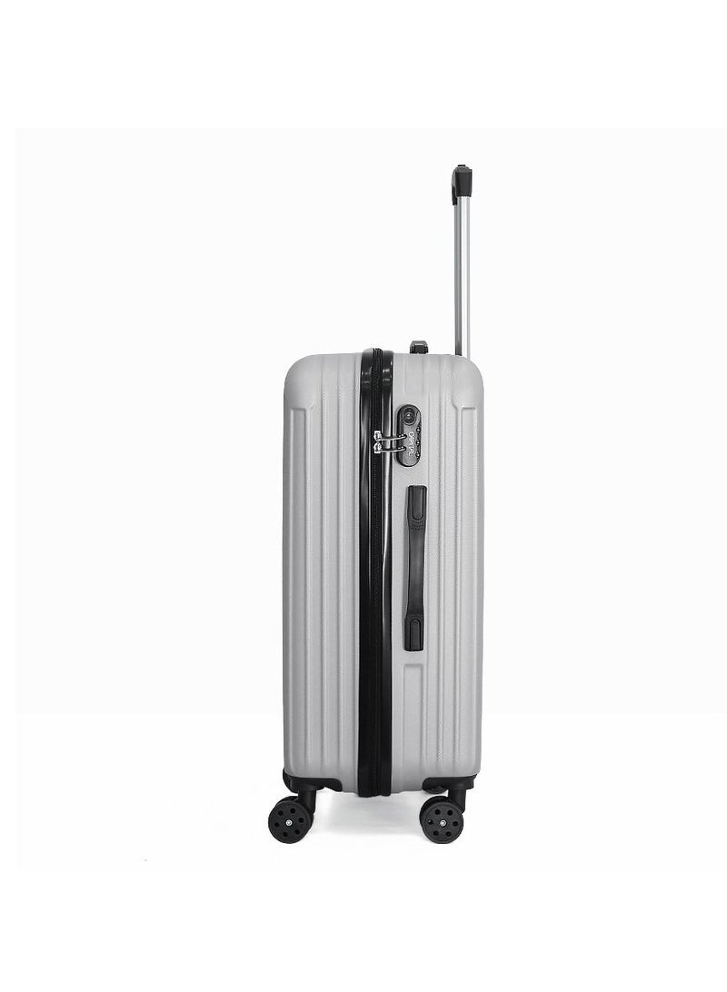 capital Hardside 3 piece luxury luggage trolley set sliver - Image 3