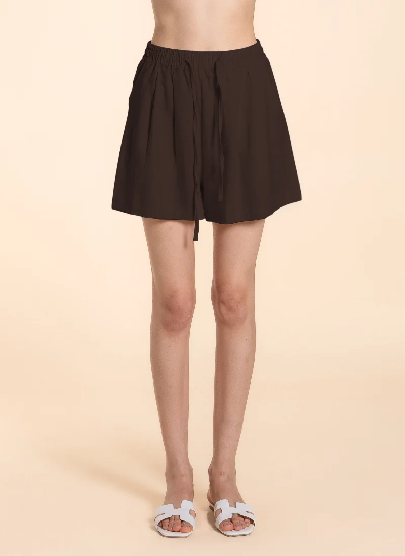 LINEN BLEND COMFORT SHORTS