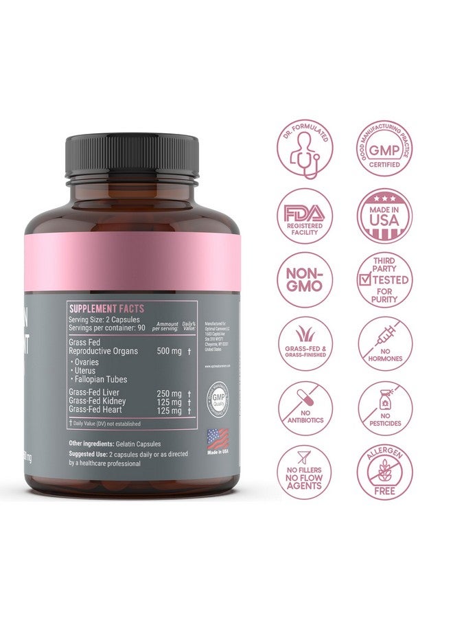 Optimal Carnivore Optimal Carnivore Beef Organ Supplement for Women, Primal & Ancestral Organ Meat Supplements with Uterus & Liver for Hormone Balance & Energy - 90 Day Supply - Image 2
