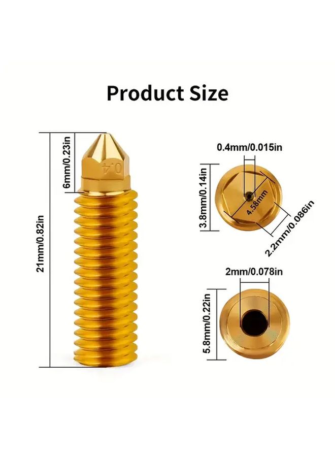 Upgrade Volcano Nozzle 2pcs Brass 0 4mm for Artillery Sidewinder X4 X3 Plus Pro Hotend 3D Printer Parts - Image 2