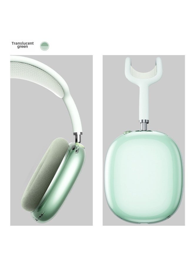Generic - TPU Storage Case Case For Apple AirPods Max Transparent Bluetooth Headset-Color:Translucent Green - Image 1