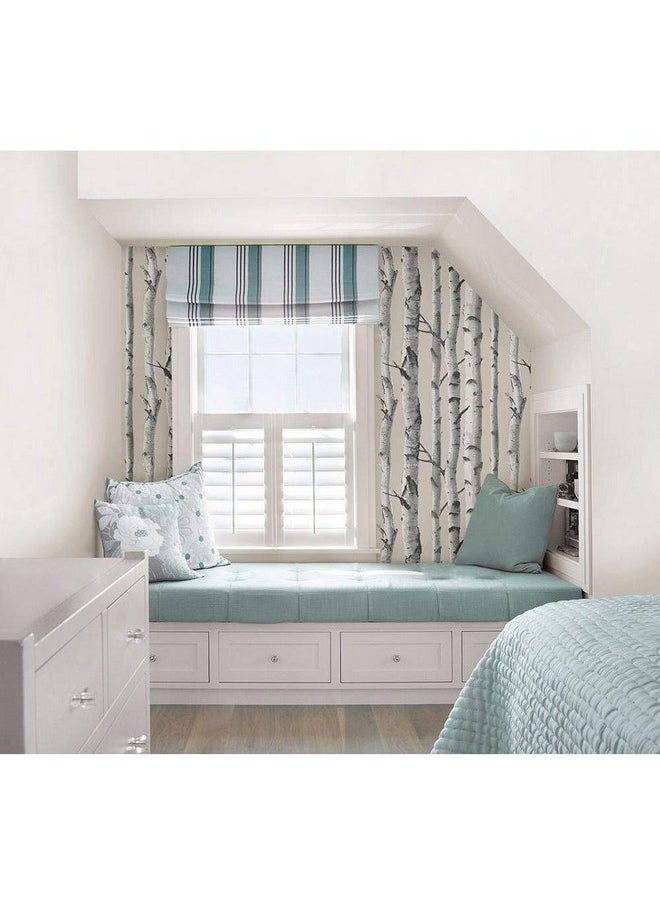 WALLPOPS - Nuwallpaper Nu3128 Birch Tree Peel & Stick Wallpaper Multicolor Taupe - Image 1