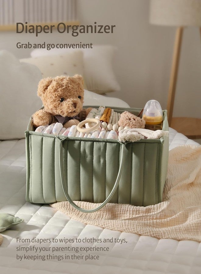 Deoxys Baby Diaper Caddy Basket, Stylish Baby Diaper Caddy Organizer, Storage Basket for Diapers - Baby Gift Registry for Newborn Baby Shower List and Baby Must Haves Essentials - Image 3