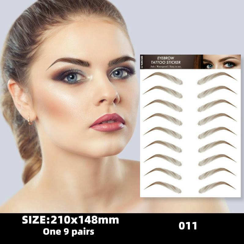 Brown eyebrow stickers sweat-proof realistic 3D eyebrow stickers 6D imitation ecological waterproof lazy artifact manufacturers in stock wholesale - Image 5