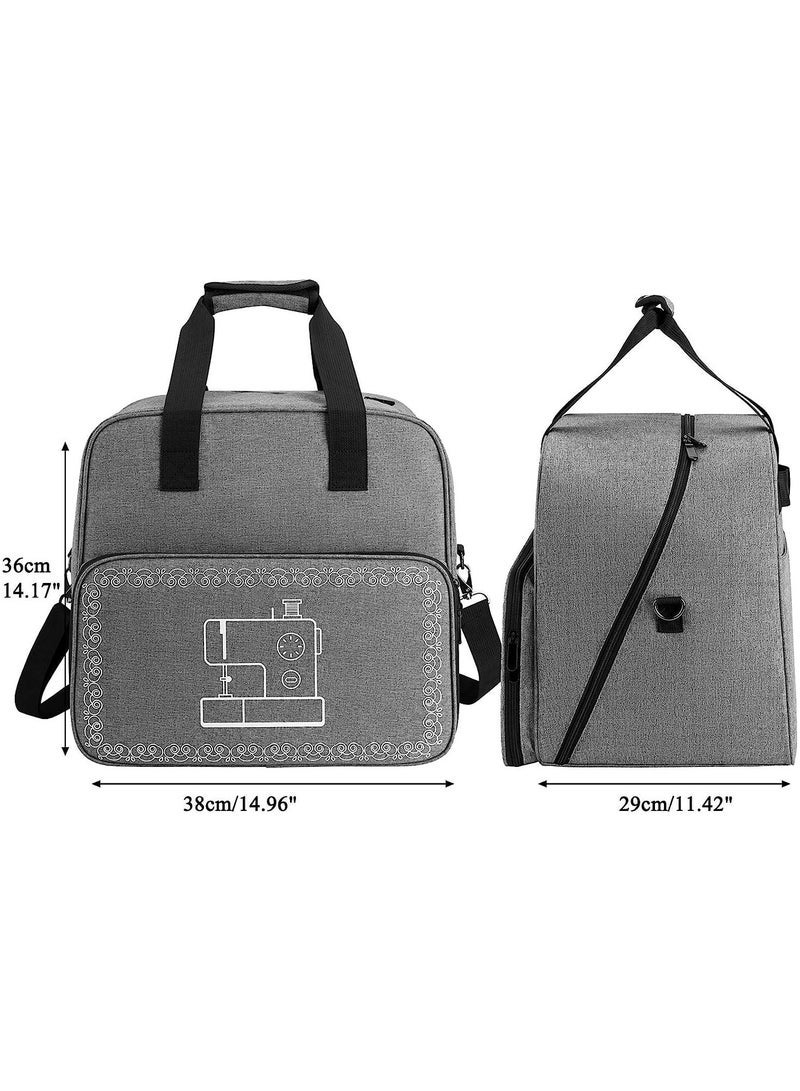 general Sewing Machine Bag Carry Case, Machine Protective Case with Shoulder Strap and Compartments for Power Cable and Thread, Travel Storage Bag,Waterproof - Image 4
