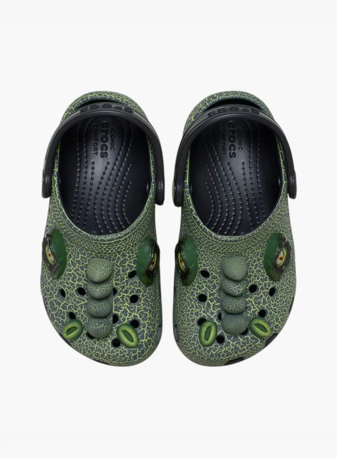 crocs Boys' Classic IAM Scary Dino Clogs with Backstrap - 211372-001