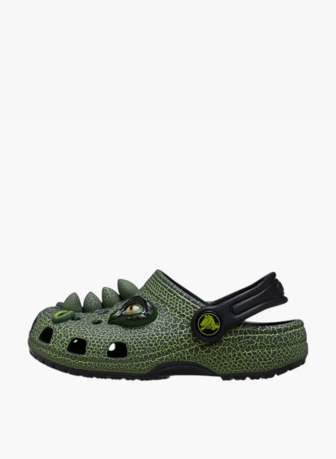 crocs Boys' Classic IAM Scary Dino Clogs with Backstrap - 211372-001