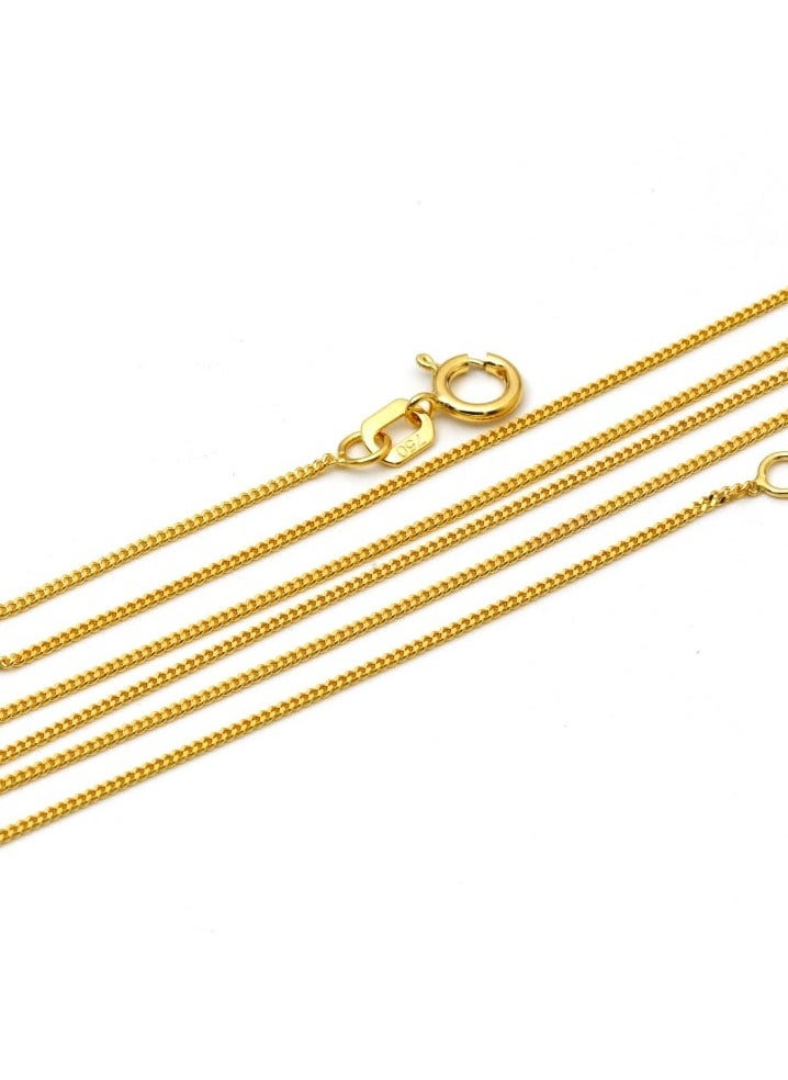Gold Zone - Real Gold Flat Chain Necklace - Image 1