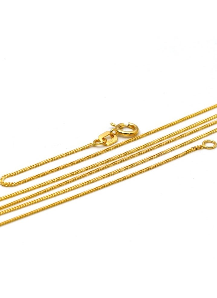 Gold Zone - Real Gold Flat Chain Necklace - Image 1