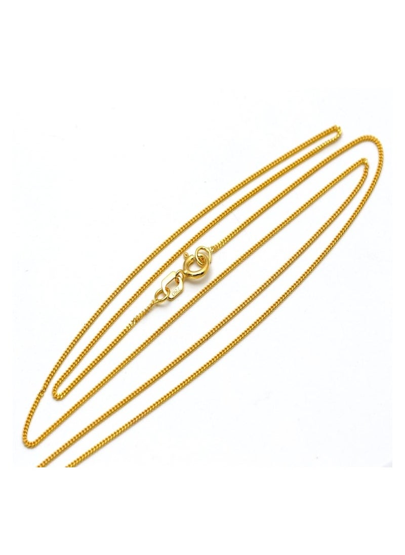 Gold Zone - Real Gold Flat Chain Necklace - Image 1