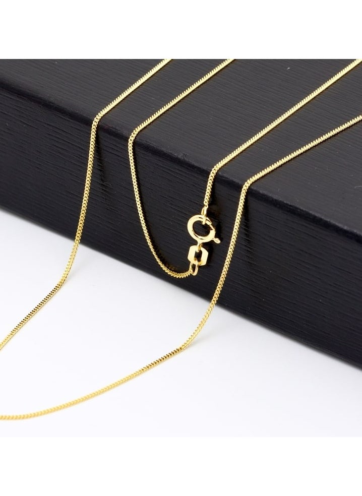 Gold Zone - Real Gold Flat Chain Necklace - Image 1