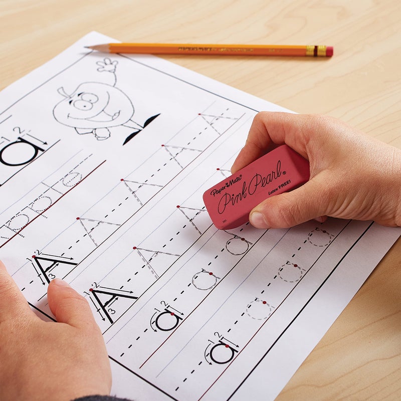 Paper Mate Pink Pearl Erasers, Large, 3 Count - Image 5