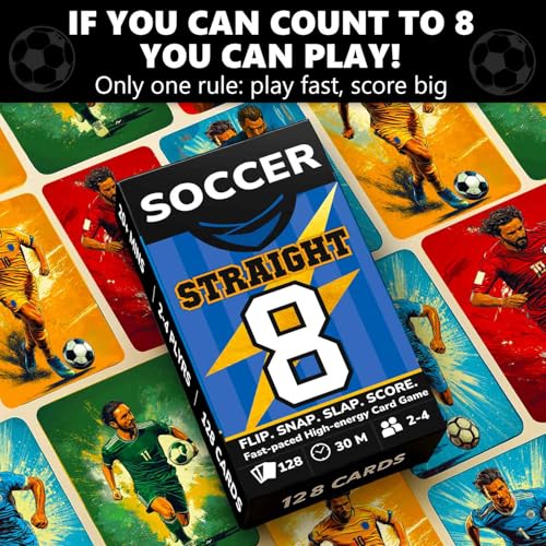 QUOKKA Soccer FastPaced Card Game for Kids Adults 128 Cards Easy Rules Quick Fun Matching Game 24 Players Ages 8 Perfect for Family Games Night Travel and Parties - Image 5