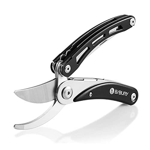 BIBURY Gardening Hand Pruners, 5 in 1 Multitools Folding Scissors 420 Stainless Steel Pruning Shears Bonsai Cutters for Tree Trimmers Secateurs,Garden Scissors,Garden Shears,Clippers for The Garden - Image 3