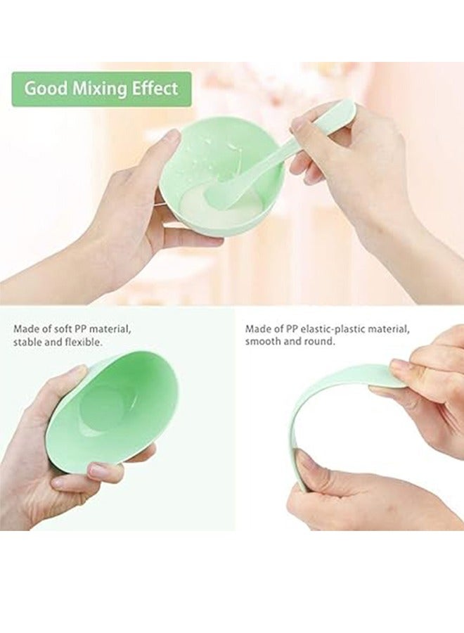 Generic Face Mask Mixing Bowl Set 9 Pcs DIY Facemask Mixing Tool Kit with Facial Mask Bowl Stick Spatula Silicone Brush Spray Bottle Puff Soaking Bottle Gauges  - Image 4