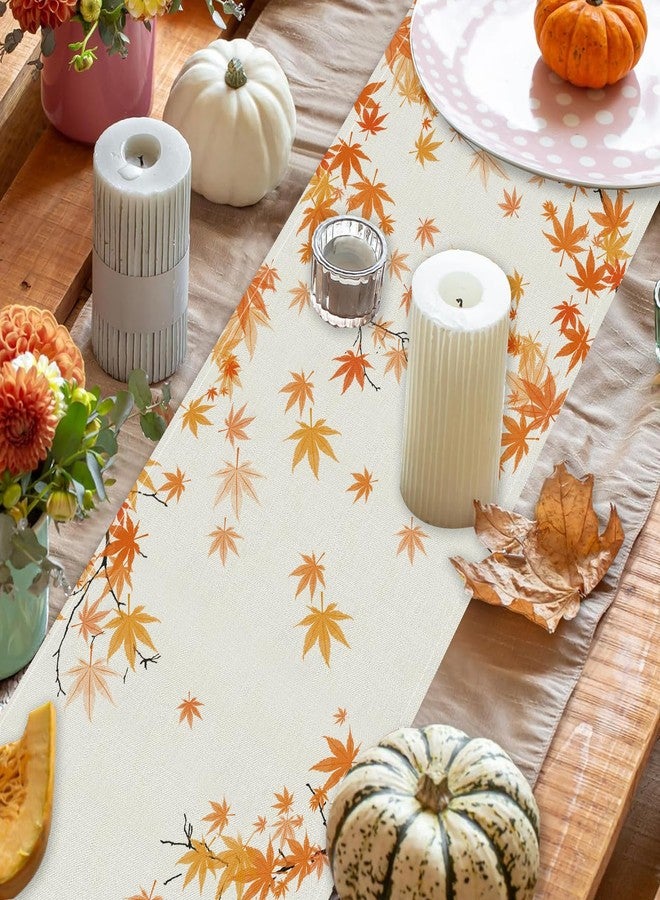 GAGEC Fall Table Runner Cow Pumpkin Linen Seasonal Kitchen Dining Table Home Outdoor Party Decorations 13x72 Inch - Image 4