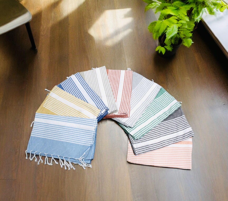 DOLCE CASA Cotton 100% Cotton Turkish Fouta Towel | Extra Large Full Size Cotton Bath Towel | Bath, Beach, Pool, Travel, Spa and Yoga | 90 x 170 cm Daily Use Shower Towel | Beach Towel (Dark Grey) - Image 5